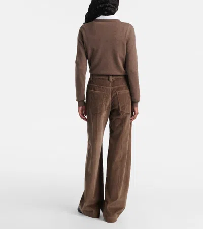 Brunello Cucinelli Cotton Corduroy Pants In Brown