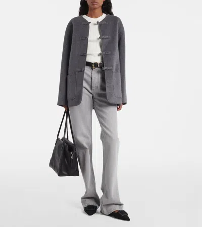 Manolo Blahnik Maysale Suede Buckle Ballerina Flats In Black