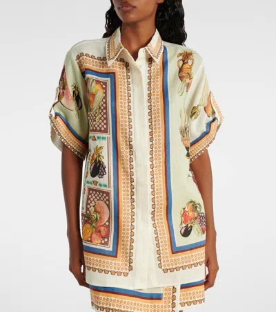 Alemais Mercado Fruit-print Short-sleeve Shirt In Multi