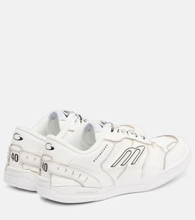 Balenciaga Women Hamptons Worn-out Leather Low-top Sneakers In Neutral