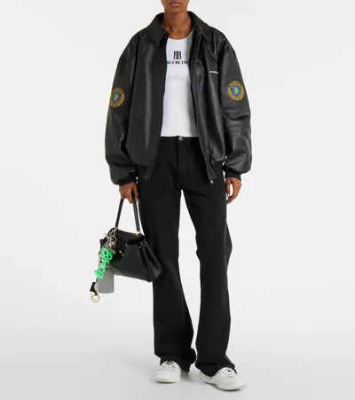 Balenciaga Women Hamptons Worn-out Leather Low-top Sneakers In Neutral