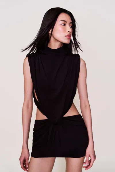 Danielle Guizio Ny Shyla Mini Dress In Black
