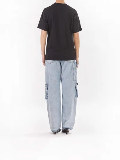 Moschino Graphic Bear Print Crew Neck T-shirt In Black