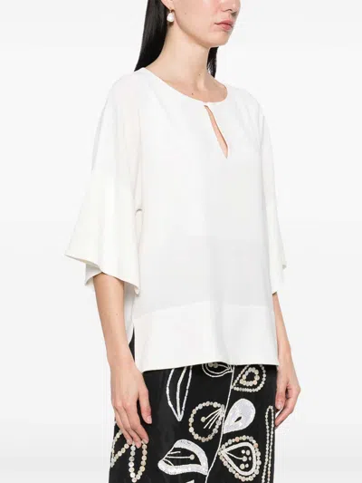Alberto Biani Cady Blouse In White