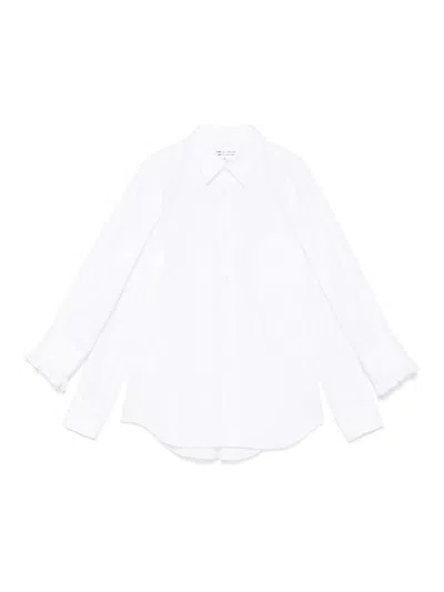 Comme Des Garçons Long Sleeve Shirt In White