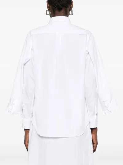 Comme Des Garçons Long Sleeve Shirt In White