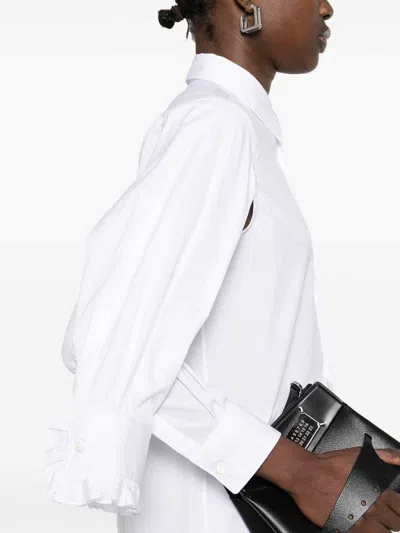 Comme Des Garçons Long Sleeve Shirt In White