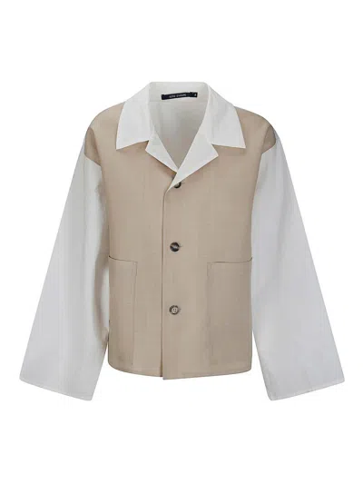 Sofie D'hoore Bi-color Long Sleeve Jacket In Blue