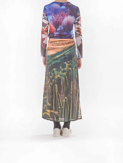 Sunnei Falda Larga - Multicolor In Gray