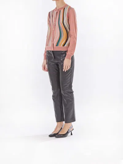 Ps By Paul Smith Ps Paul Smith Wool Striped Cardigan In Pink