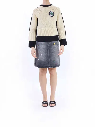 Marc Jacobs Trompe Loeil Charm Crewneck Sweater In Multi