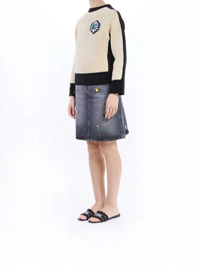 Marc Jacobs Trompe Loeil Charm Crewneck Sweater In Multi