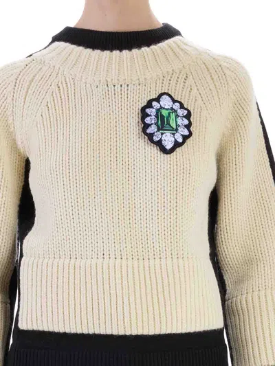Marc Jacobs Trompe Loeil Charm Crewneck Sweater In Multi