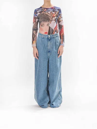 Sunnei Extra Over Pants In Blue