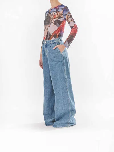 Sunnei Extra Over Pants In Blue