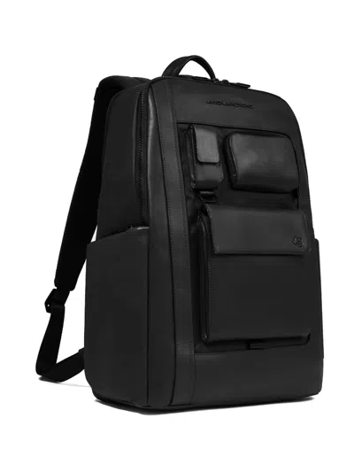 Piquadro Multi-pocket Backpack In Black