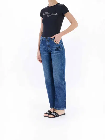 Marc Jacobs Belt Loops Faded Effect Five-pocket Style Trousers In Blue