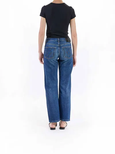 Marc Jacobs Belt Loops Faded Effect Five-pocket Style Trousers In Blue