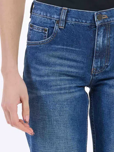 Marc Jacobs Belt Loops Faded Effect Five-pocket Style Trousers In Blue