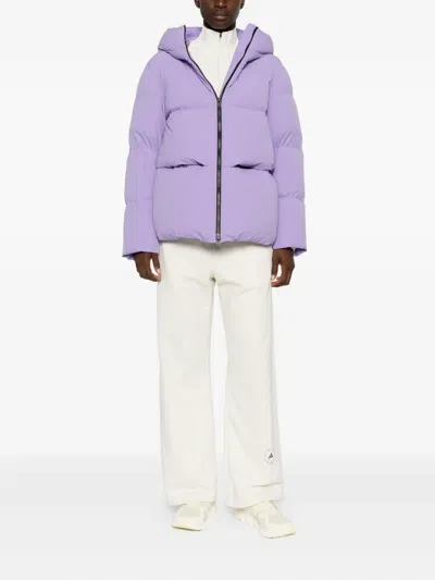 Woolrich Cloud Down Jacket In Stretch Nylon With A Matte Finish In Purple