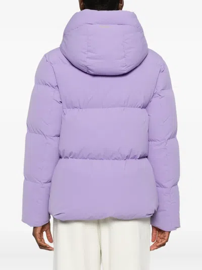 Woolrich Cloud Down Jacket In Stretch Nylon With A Matte Finish In Purple