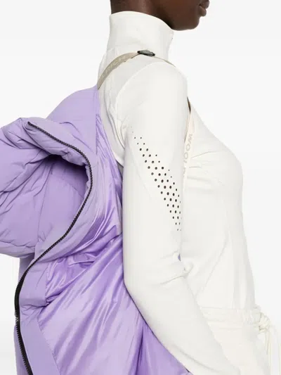 Woolrich Cloud Down Jacket In Stretch Nylon With A Matte Finish In Purple