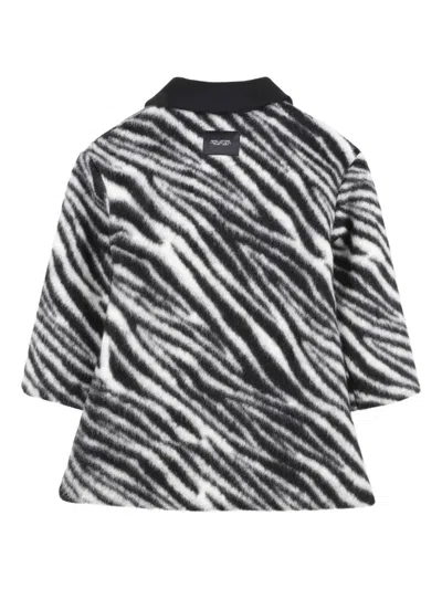 Marc Jacobs Girl's Zebra Faux Fur Coat In Black