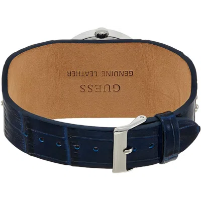 Guess Leather Women's Watch In Blue