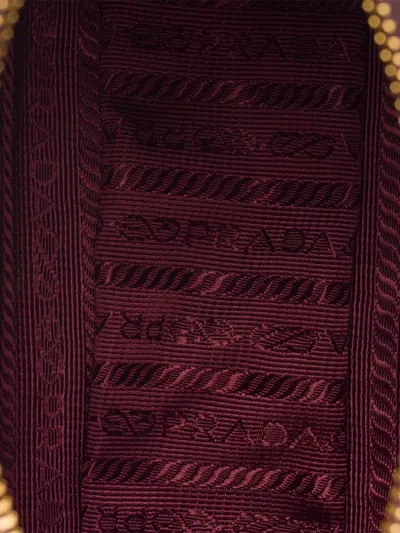 Prada Re-edition 2005 Re-nylon Bag With Saffiano Mini Bag In Burgundy