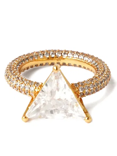 Izabel Display Mega Triangle Ring Mit Pavé In Gold