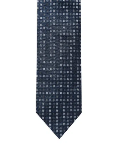 Corneliani Geometric-pattern Tie In Blue