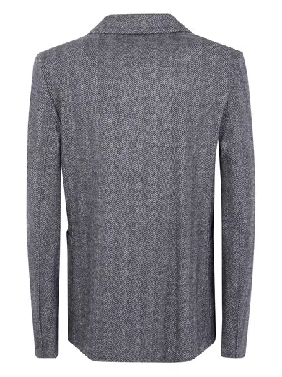 Harris Wharf London Herringbone-pattern Wool Jacket In Blue