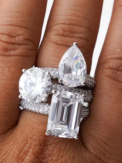 Izabel Display Mega Ring Mit Smaragdschliff In Gray