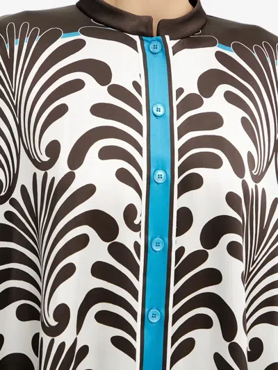 Luisa Spagnoli Leaf-print Button Top In Multi