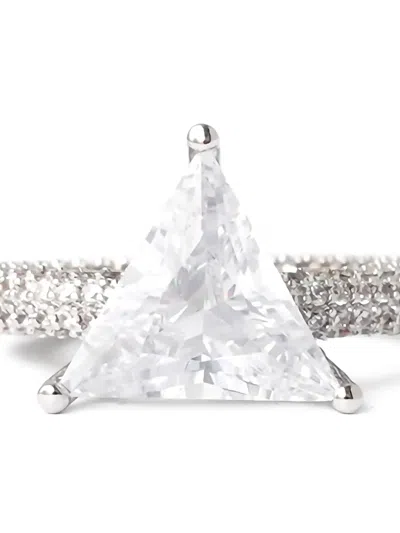 Izabel Display Mega Triangle Ring Mit Pavé In Silver