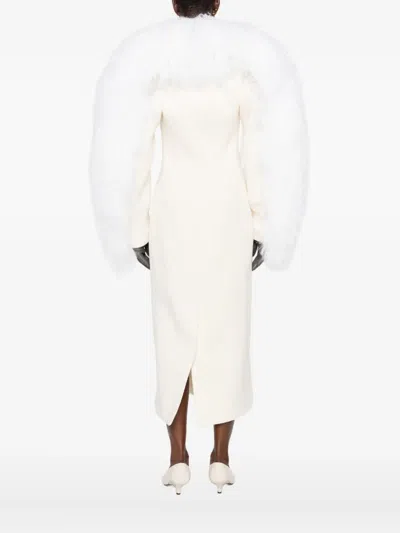 Jacquemus Le Manteau Boa Lamb Shearling Long Wool Coat In Neutral