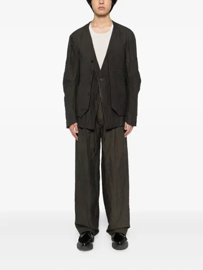 Devoa Single-breasted Jacket In Black