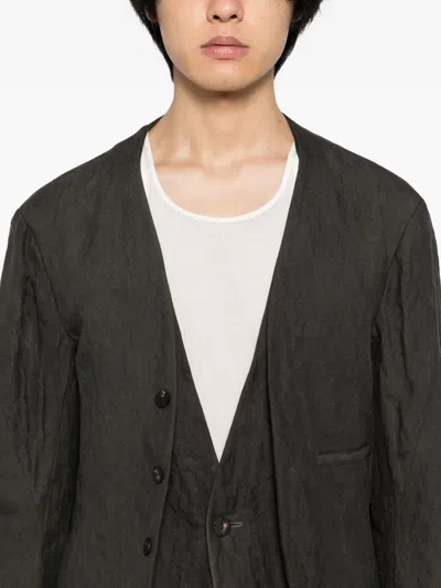 Devoa Single-breasted Jacket In Black