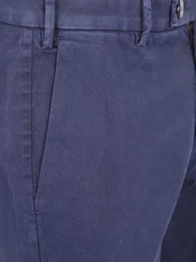 Michael Coal Button-fly Cotton Trousers In Blue