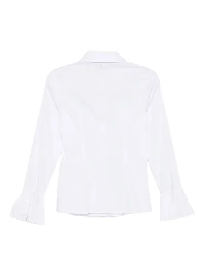 Liu •jo Pleated-cuff Shirt In Gray