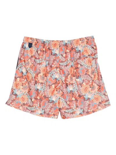 Peninsula Swimwear Badeshorts Mit Blumen-print In Orange
