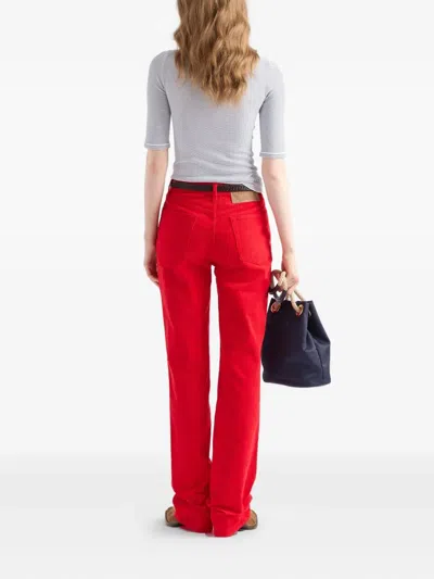 Prada Viscose Boat Neck Sweater In Gray