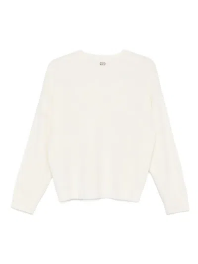 Liu •jo Liu Jo White Sweater With Cut-out Pattern In White