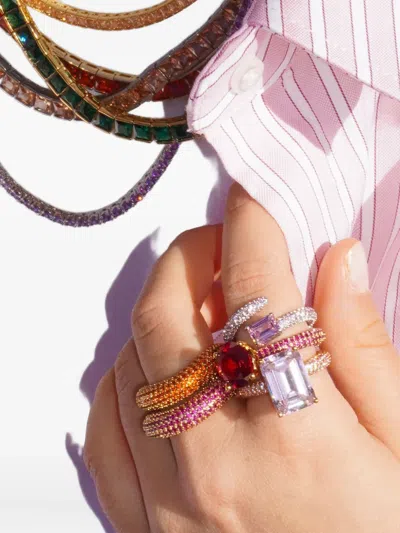 Izabel Display Verzierter Ring In Pink