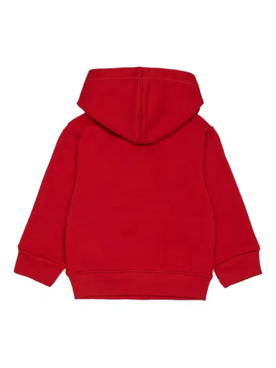 Dsquared2 Maple-leaf Zip-up Hoodie In Red