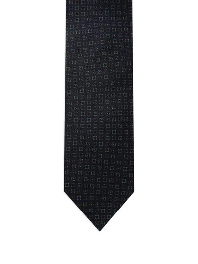 Corneliani Geometric-pattern Tie In Blue