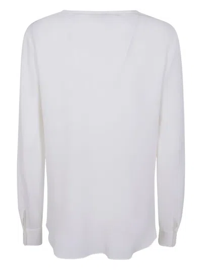 Antonelli Crew-neck Silk T-shirt In White