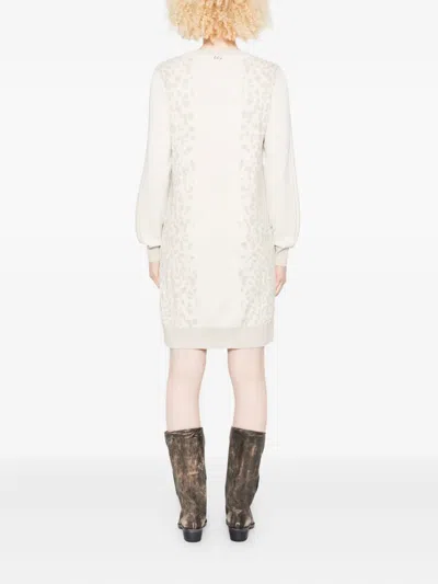 Liu •jo Mini Dress With Elegant Leopard Print In Neutral