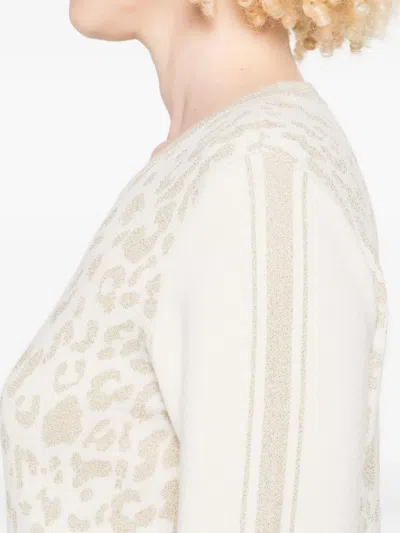 Liu •jo Mini Dress With Elegant Leopard Print In Neutral