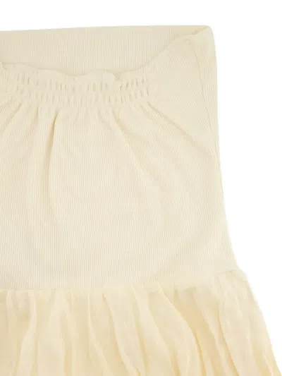 Johanna Ortiz Ribbed-waist Pleated Maxi Skirt In White